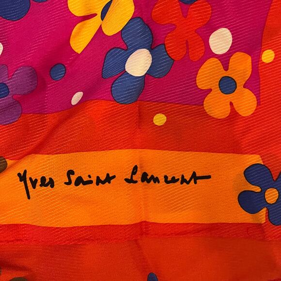 Vintage YSL Silk LOVE Scarf - Picture 2 of 4